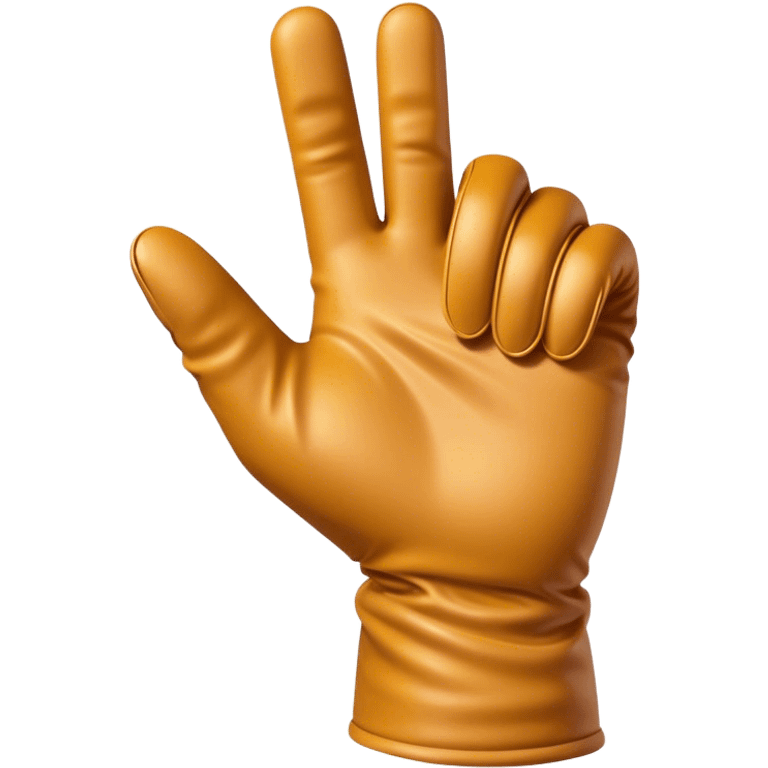 glove hand pointing golden emoji