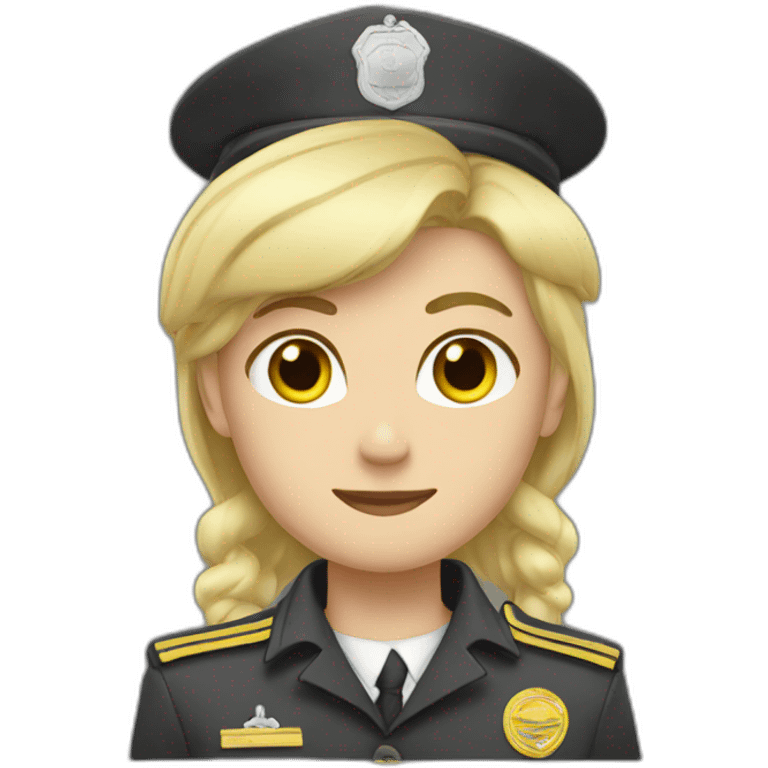 Blond gendarm in uniform emoji