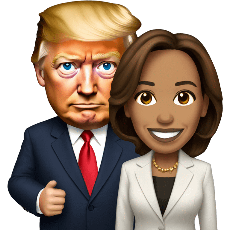 donald trump and kamala harris emoji