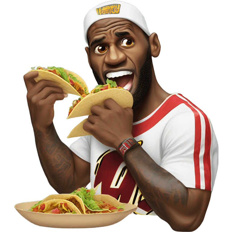 LeBron James eating tacos  emoji