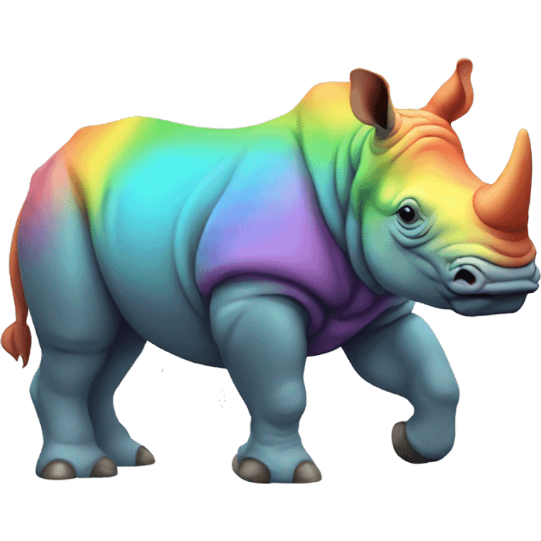 rainbow rhino emoji