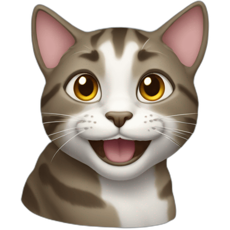 the cat is smiling emoji