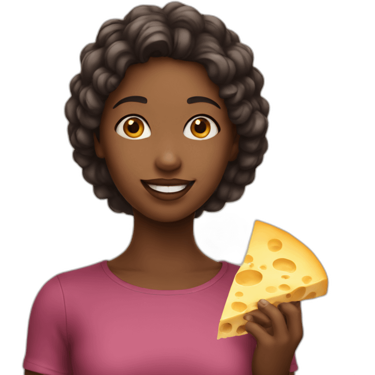 girl love cheese emoji