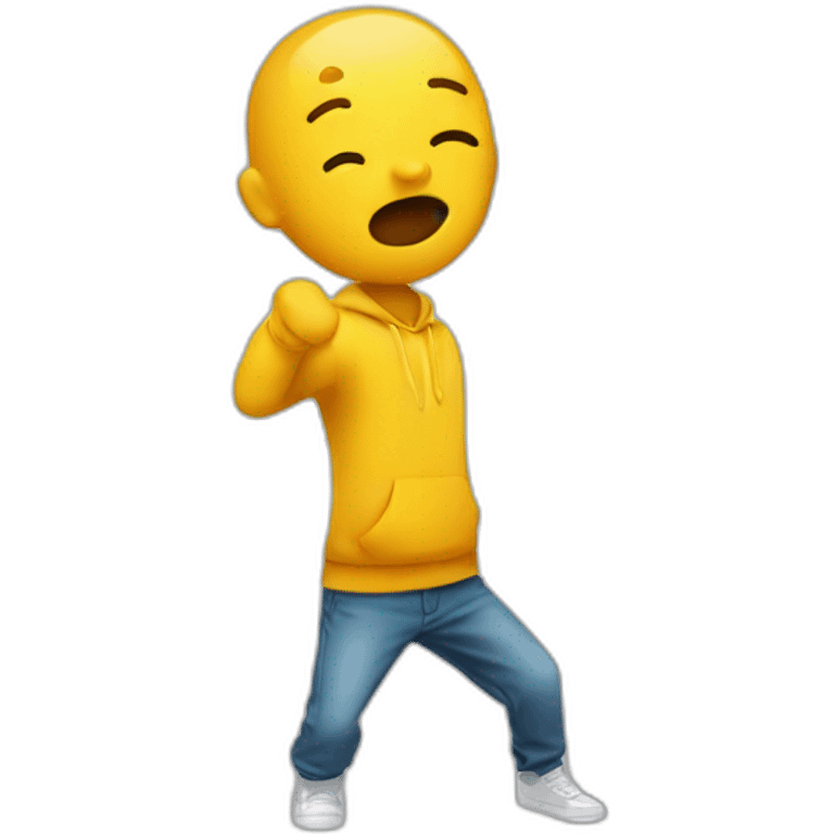 Personne qui fait un dab emoji