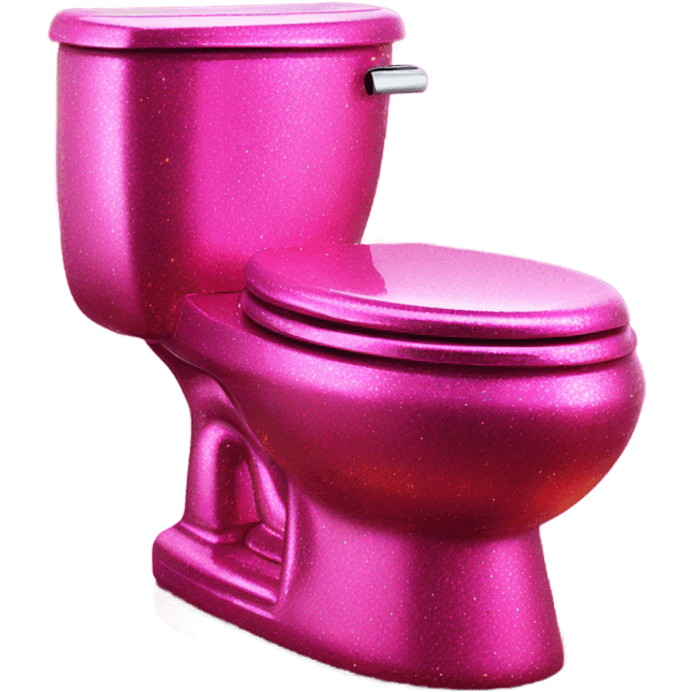 Glitter hot pink toilet  emoji