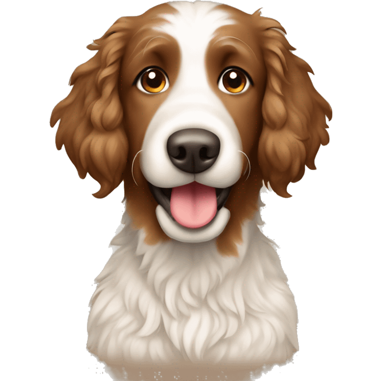 Aussie Doodle Dog Tan and brown color  emoji