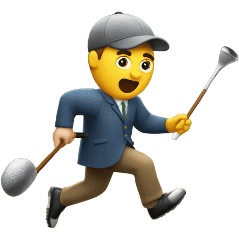 Storting golfer chasing haggis and maple syrup  emoji