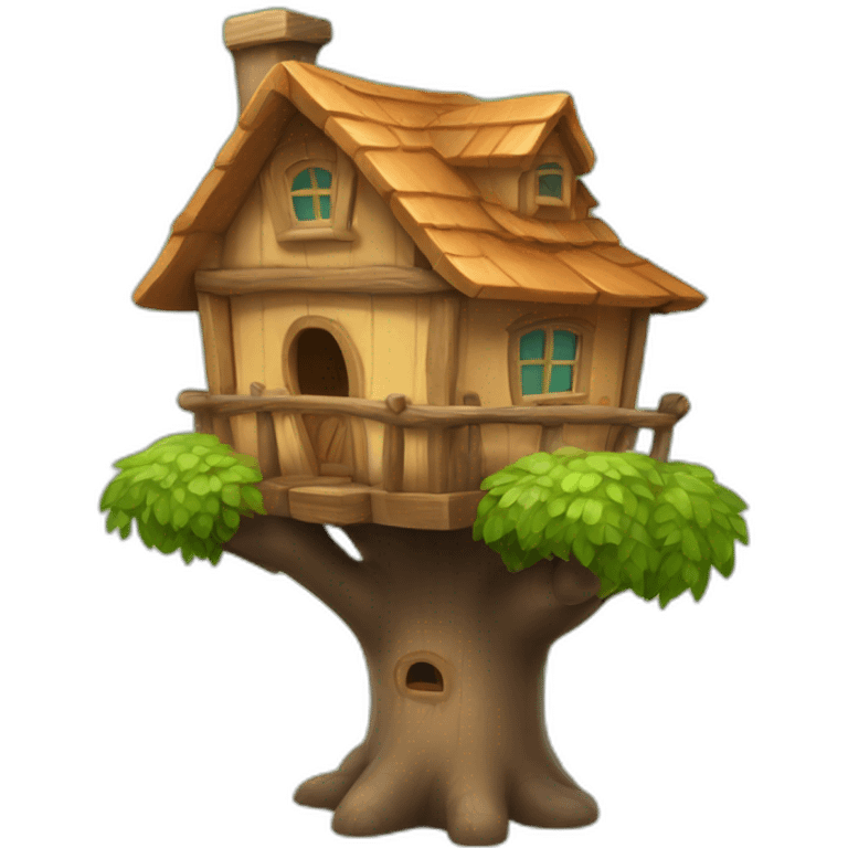 cute treehouse emoji