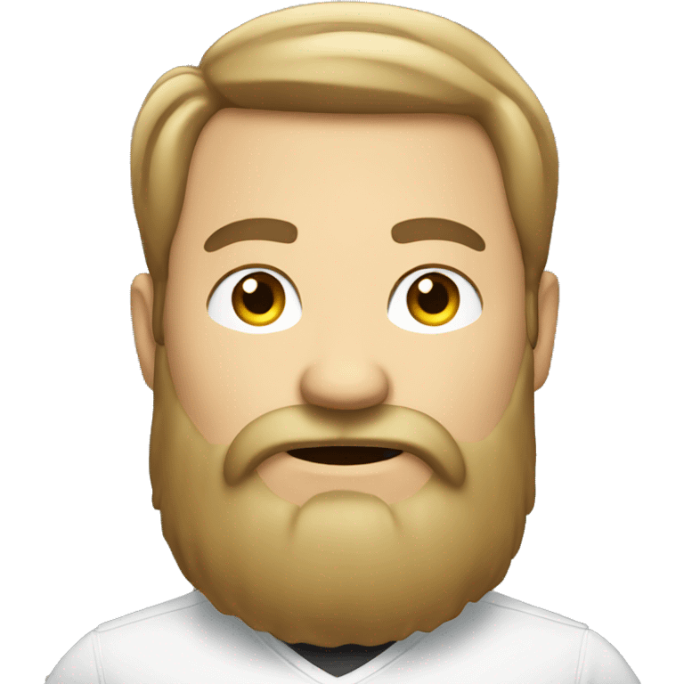 Caucasian Beard chubby man talking emoji