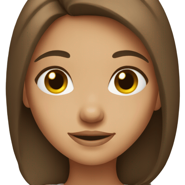 Girl with brown hair  emoji