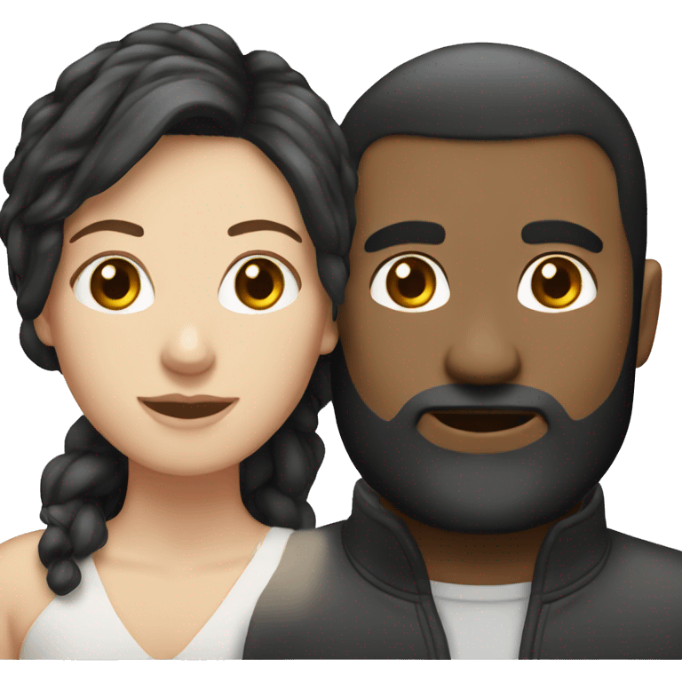 White woman bond hair with White man Black hair emoji