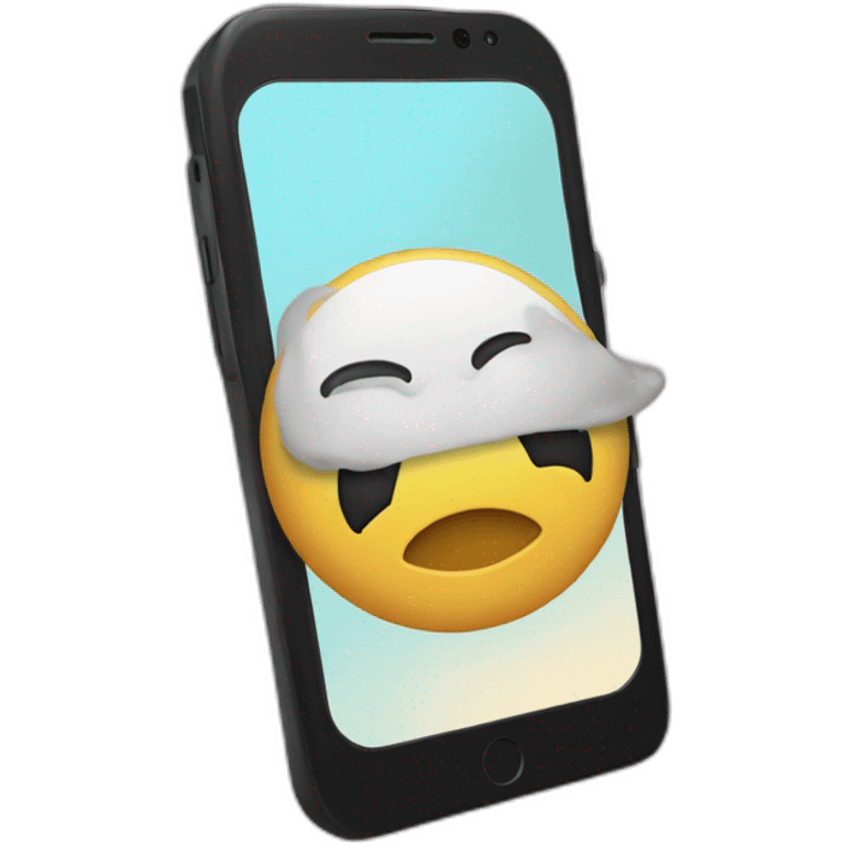 celular viendo tik tok emoji