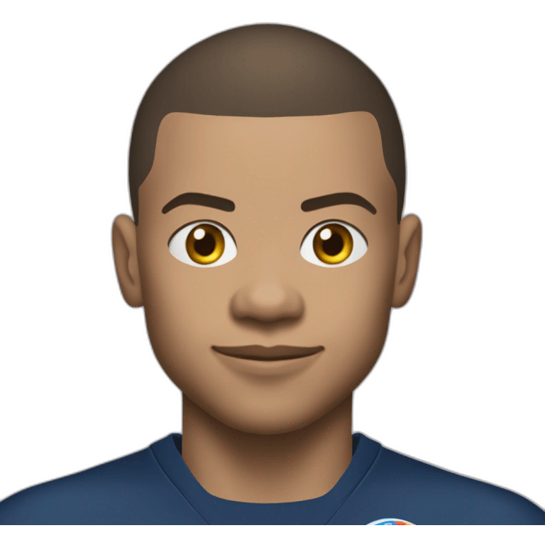 Kilian mbappe avec le mallio de foot de l’om emoji