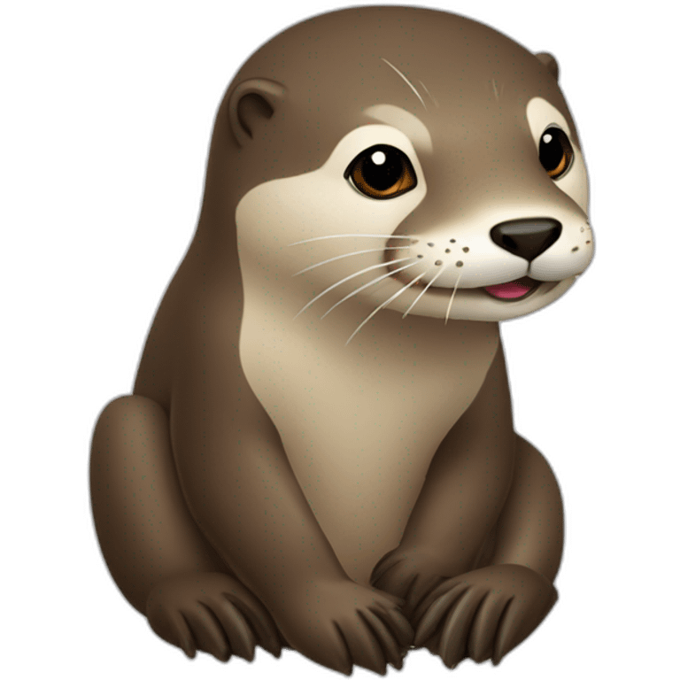 Loutre avec un bec de castor  emoji