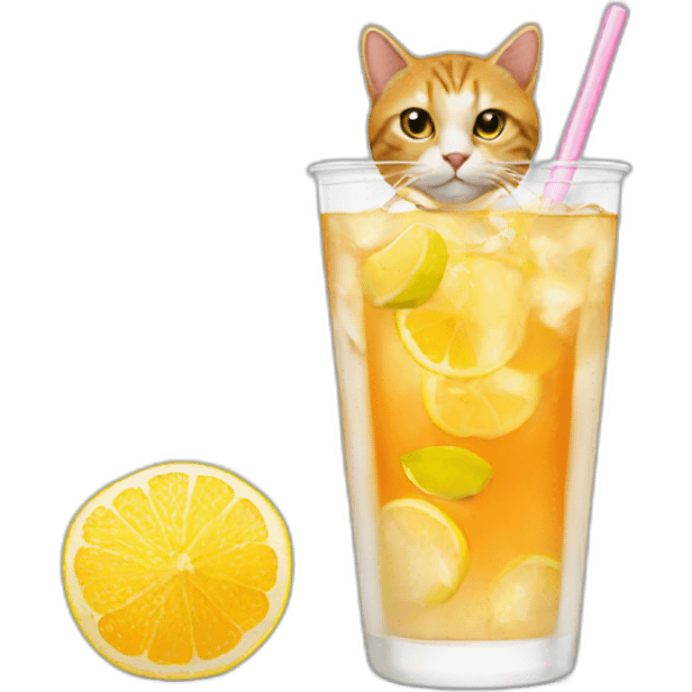 Cat-ice-tea emoji