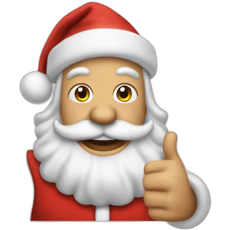 santa doing big thumbs up emoji