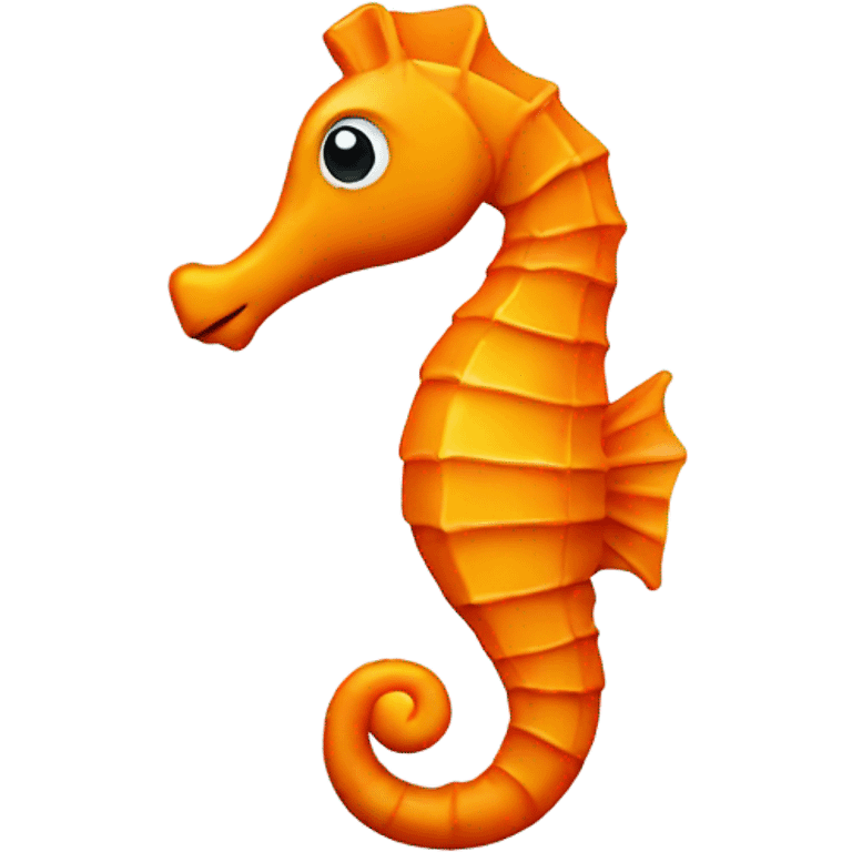 Orange sea horse looking right emoji