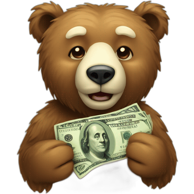 bear with dollar emoji