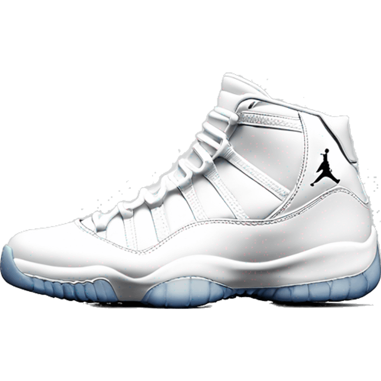 Emoji of Jordan xi shoes all white color emoji