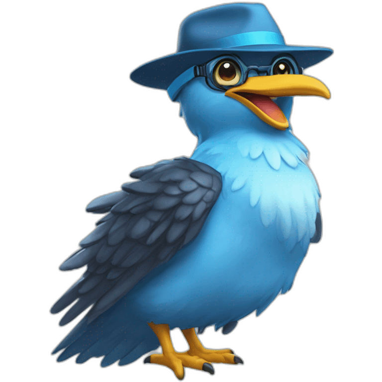 crazy-funny-cyberpunk-articuno-head-with-beautiful-smile-wearing-glasses-and-hat emoji