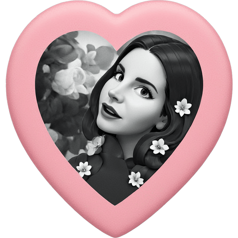 monochrome flower girl portrait emoji