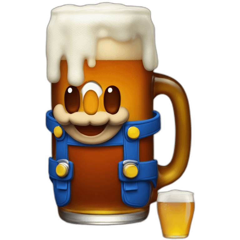 mario drink a beer emoji