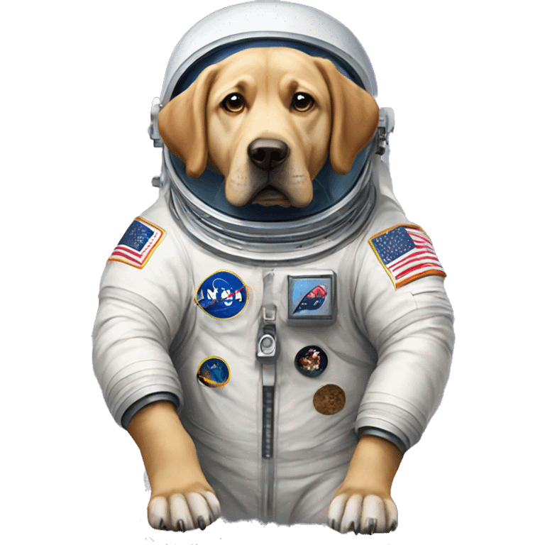 astronaut labrador emoji