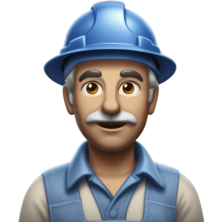 photorealistic blue collar worker 1950s emoji