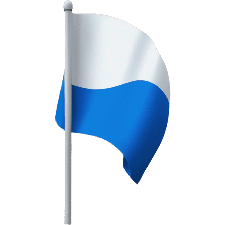 A blue flag with one White circle in center emoji