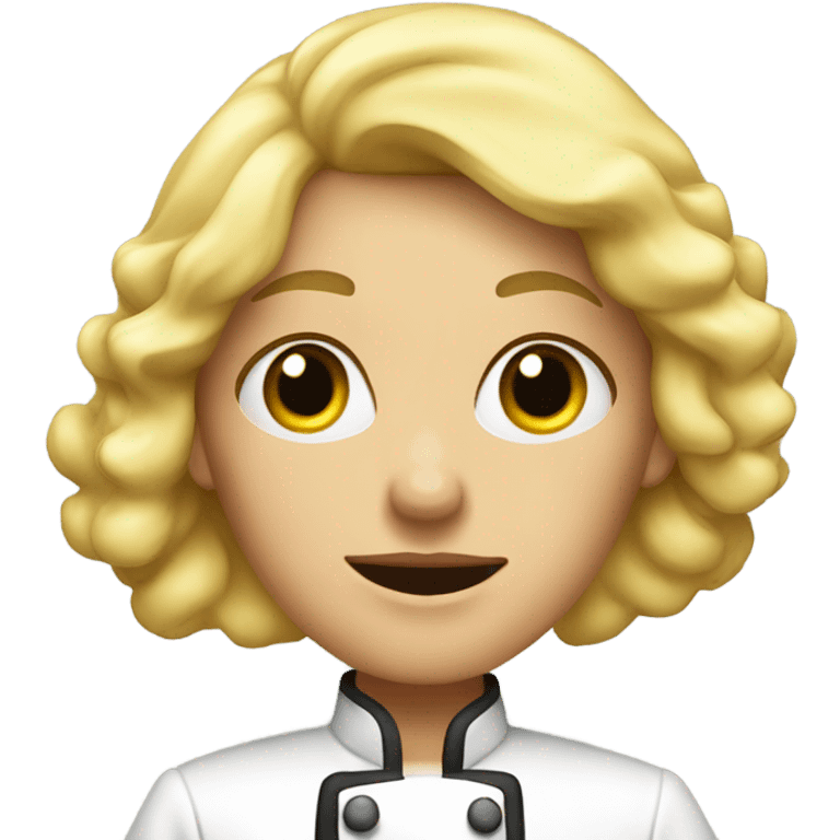 Really smelly blonde lady in chef outfit emoji