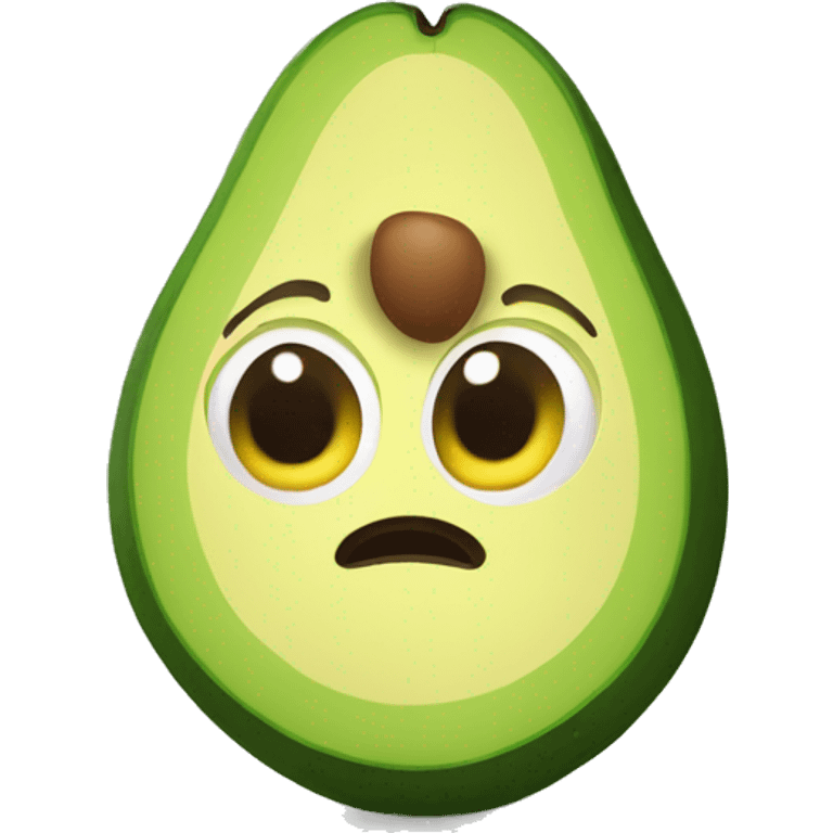 avocado with cute eyes emoji