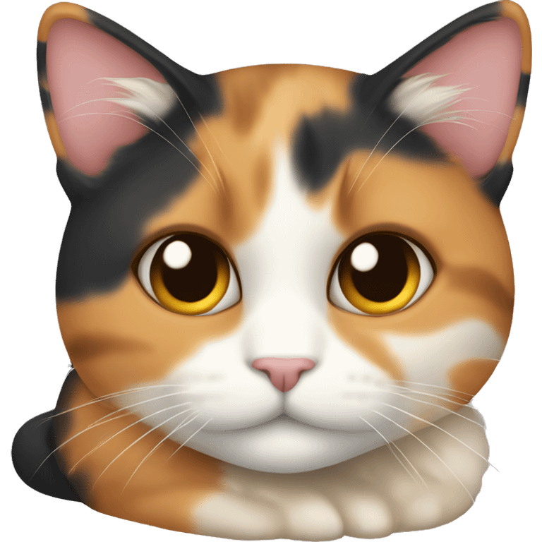 calico cat snuggling emoji