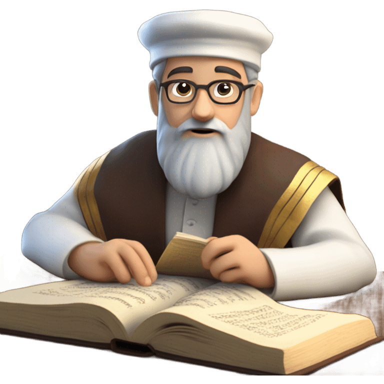 a rabbi learning torah emoji