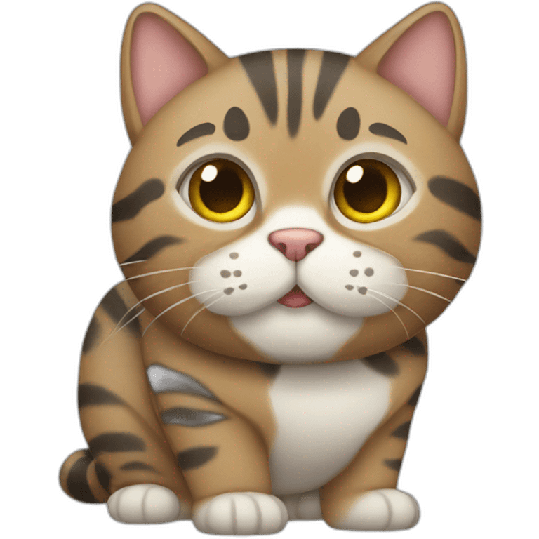 Chunky tabby cat emoji