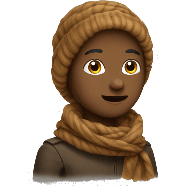 Brown scarf emoji