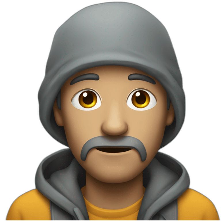 homeless man begging for data emoji