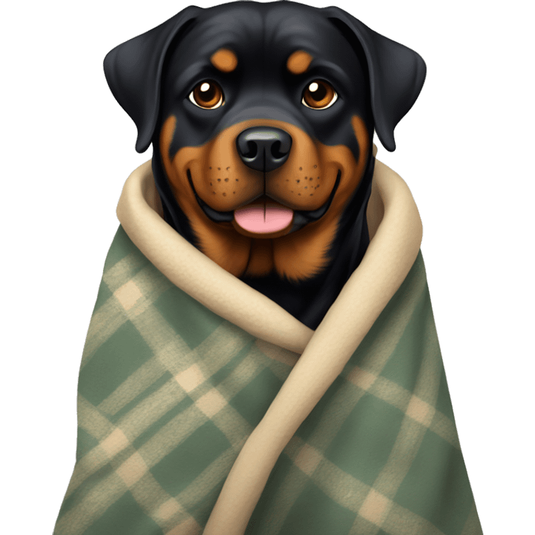 Rottweiler in blanket  emoji