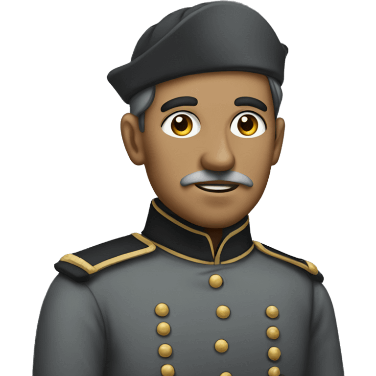 1860s soldier in a grey uniform emoji