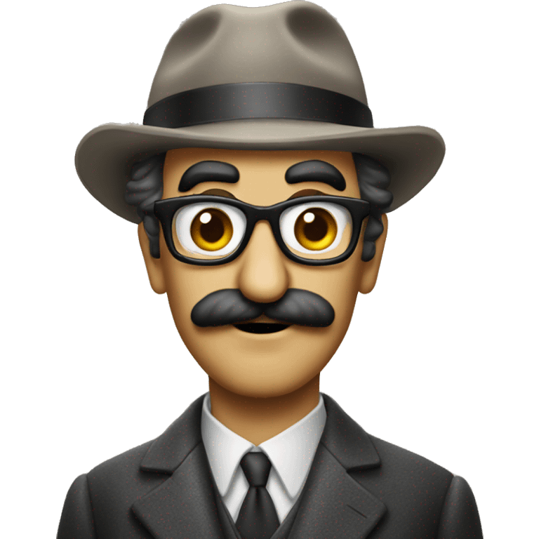 disguised face emoji groucho marx emoji