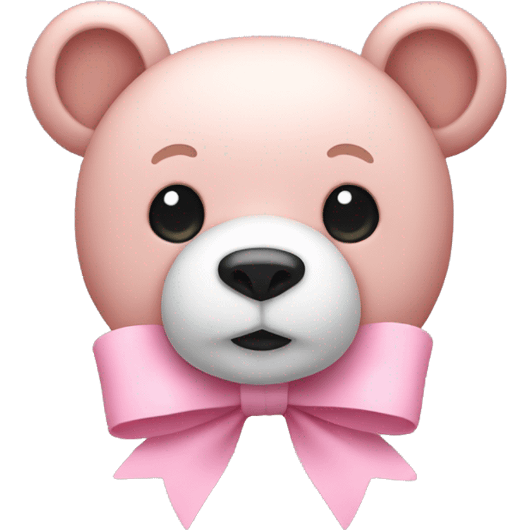 light pink bear bow emoji