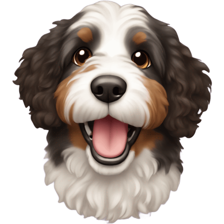 Bernedoodle flying emoji