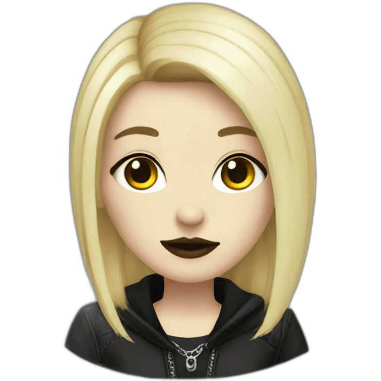 blonde goth girl emoji