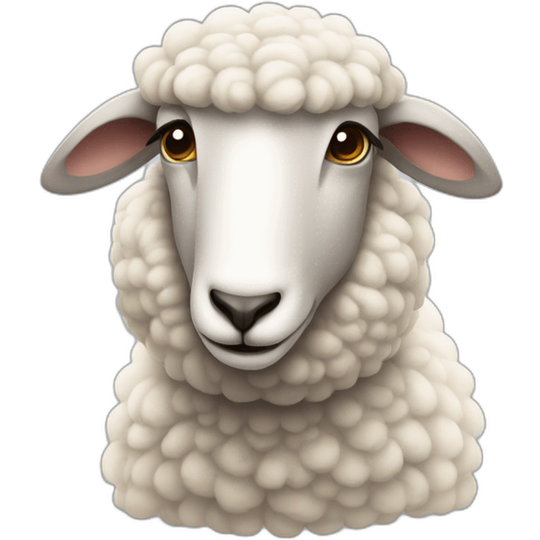 Strict sheep with short hair emoji