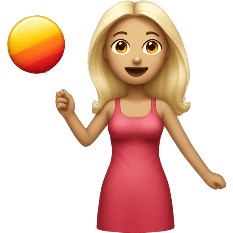 WOMAN EMOJI WITH HUMAN BODY AND LOLLIPOP INSTEAD OF HEAD emoji