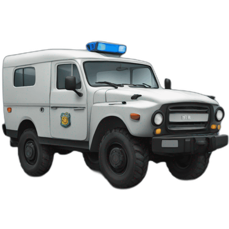 Russian police UAZ emoji