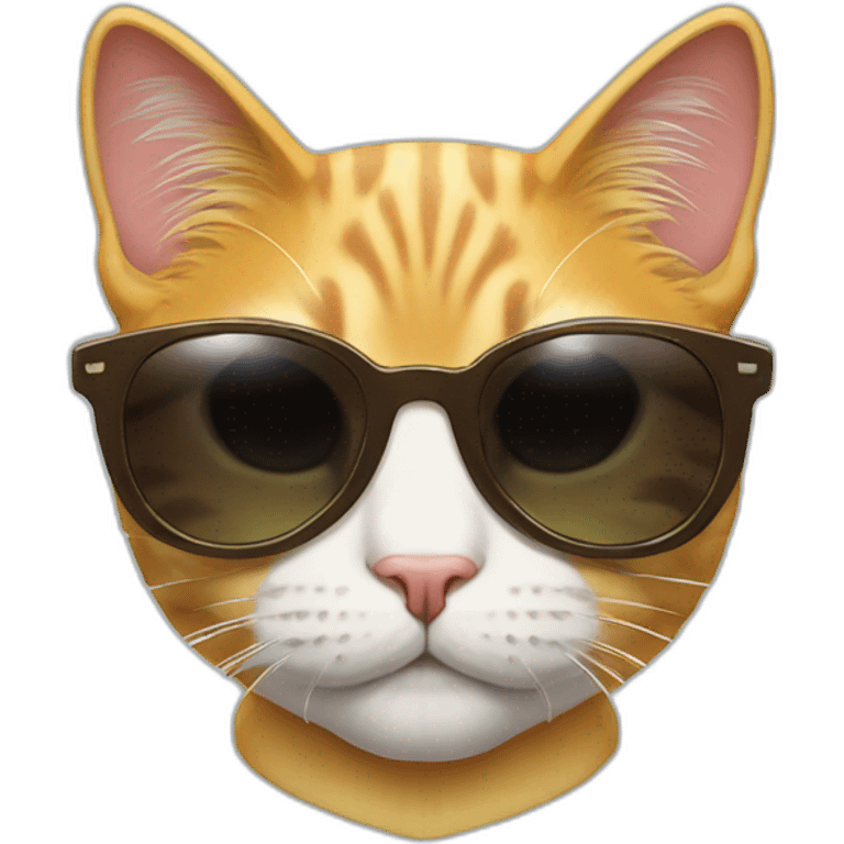 Tripple colour cat with sun glasses emoji