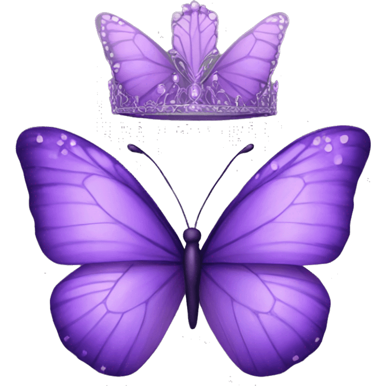 Purple butterfly tiara emoji