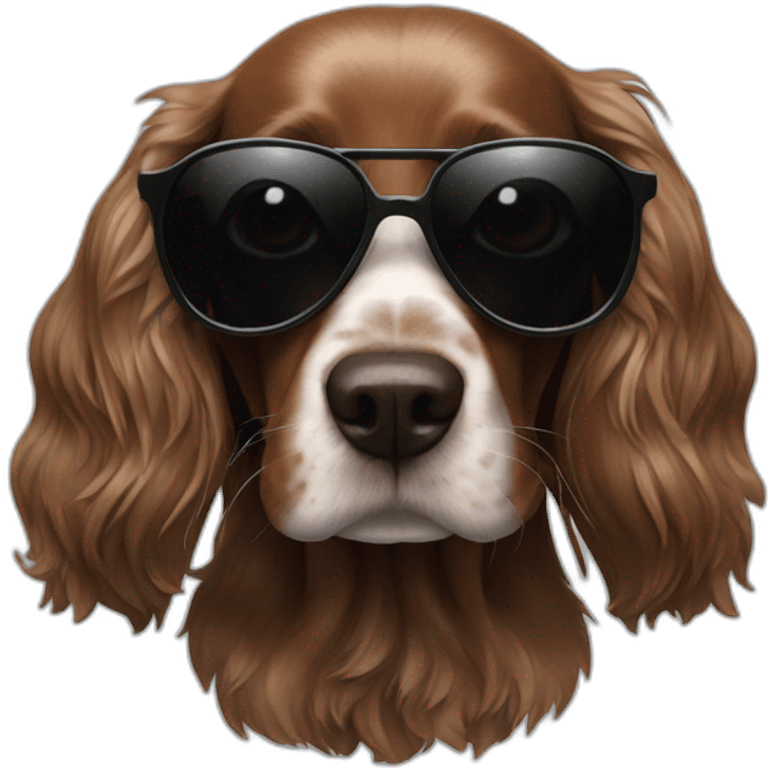 Spaniel cocker black with sunglasses  emoji