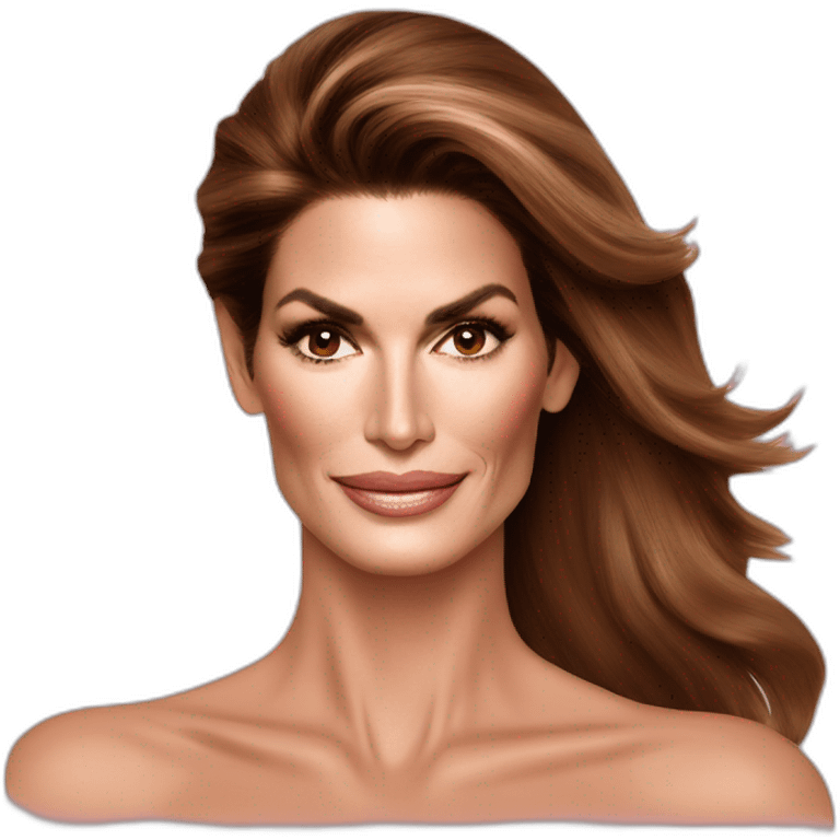 Cindy crawford with beauty mark emoji