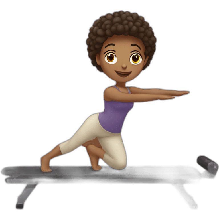 The girl does pilates emoji